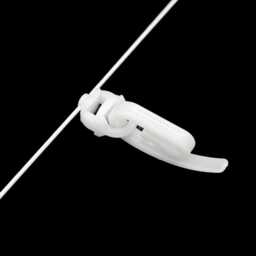 Wave Curtain Gliders - Ripple Fold Compatible With Silent Gliss Track 1080 4mm- Various Spacing 60mm & 80mm White Sold Per Meter - thumbnail 3