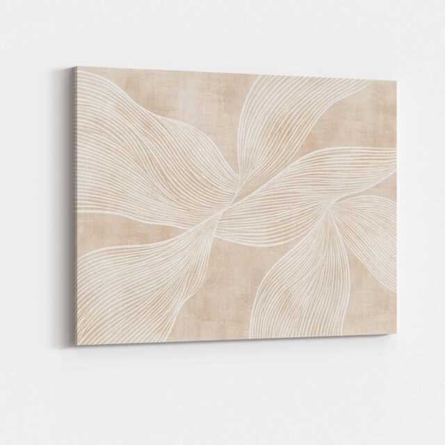 Neutral Geometric Abstract Canvas Wall Art Modern Shapes Beige Taupe Minimalist Aesthetic Decor Living Room Bedroom Office Cool Artwork - image 1