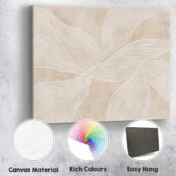 Neutral Geometric Abstract Canvas Wall Art Modern Shapes Beige Taupe Minimalist Aesthetic Decor Living Room Bedroom Office Cool Artwork - thumbnail 4