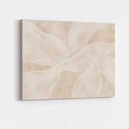 Neutral Geometric Abstract Canvas Wall Art Modern Shapes Beige Taupe Minimalist Aesthetic Decor Living Room Bedroom Office Cool Artwork - thumbnail 1