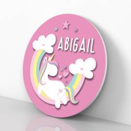 Unicorn Name Sign - Personalized Bedroom Decor Girls Room & Nursery Wall Art Unique Kids Signs - thumbnail 2