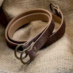 Handmade Antique Brown Leather Curtain Tie Back 3/4 Inch Wide Choice Of Fixing - thumbnail 2