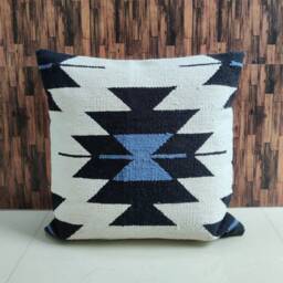 "Boho Hand Loom Woven 100% Cotton Textured Cushion Cover 18""x18" - thumbnail 1