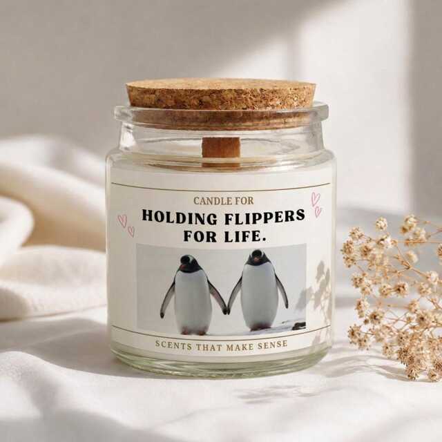 Anniversary Gifts Penguin Candle For Couples - image 1