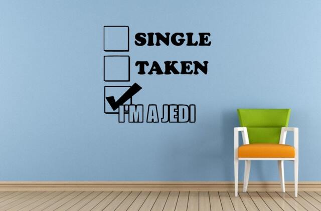 Single Taken I'm A Jedi Check Boxes Window Or Wall Car Vinyl Peal & Stick Removable Sticker Decal L1492 - image 1