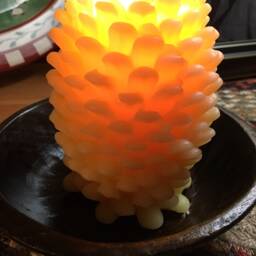 Jumbo Pinecone Beeswax Candle, 100% Natural, 5-1/4 - thumbnail 2