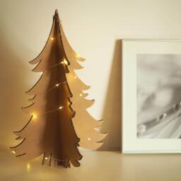 Cardboard Christmas Tree Ornament Ecological Xmas Decor - thumbnail 1