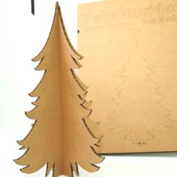 Cardboard Christmas Tree Ornament Ecological Xmas Decor - thumbnail 4