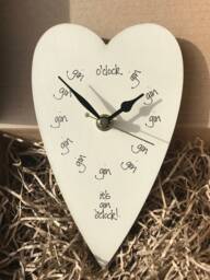 Personalized Gin O'clock Heart Clock - thumbnail 1
