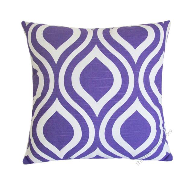 Lavender Purple & White Thistle Decorative Throw Pillow Cover/Case Cushion Cotton 20x20 - image 1