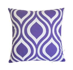 Lavender Purple & White Thistle Decorative Throw Pillow Cover/Case Cushion Cotton 20x20 - thumbnail 1