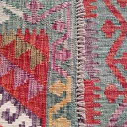 Kilim Rug Multicolour, Handmade Artisan Afghan Turkish Persian Qashqai Navajo Bohemian Natural Wool Flatweave 132x77 cm - thumbnail 3