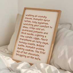 Autumn Favorites Wall Print - Cosy Fall Home Decor - thumbnail 1