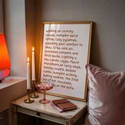 Autumn Favorites Wall Print - Cosy Fall Home Decor - thumbnail 2