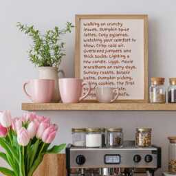 Autumn Favorites Wall Print - Cosy Fall Home Decor - thumbnail 3