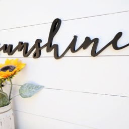 Sunshine Wood Cutout Sign Nursery Wall Decor - thumbnail 3