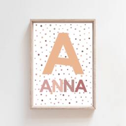 Personalised Initial Print, Girls Nursery Bedroom Wall Art, Name Prints, Art - thumbnail 2