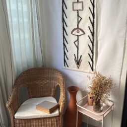 Eye Weaving Wall Hanging Boho Fiber Art Tapestry - thumbnail 3