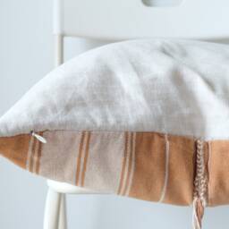 "Handmade Hemp Pillow Cover Vintage Karen Tribal Design - 20"" X 20" - thumbnail 3