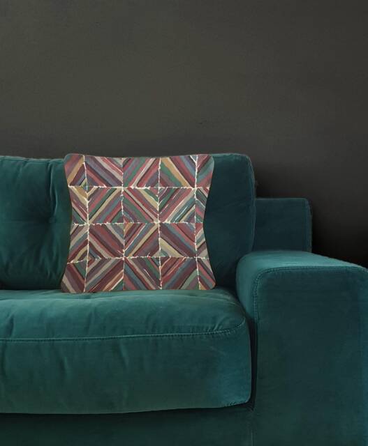 Vintage Kasak Liberty Fabric Cushion Cover Collier Campbell - Muted Colours - image 1