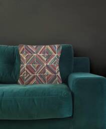 Vintage Kasak Liberty Fabric Cushion Cover Collier Campbell - Muted Colours - thumbnail 1
