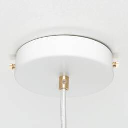 Bjorn Single Ceiling Pendant Lamp White Textile Cable Raw Brass - thumbnail 2
