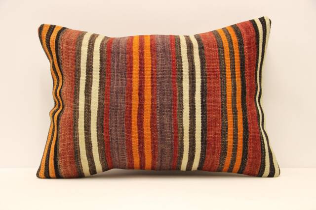 Throw Lumbar Kilim Pillow 14x20 in - 35x50 cm Boho Pillowcover Kilim Cushion Cover Tribal Pillow 4Bef-450 - image 1