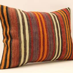 Throw Lumbar Kilim Pillow 14x20 in - 35x50 cm Boho Pillowcover Kilim Cushion Cover Tribal Pillow 4Bef-450 - thumbnail 2