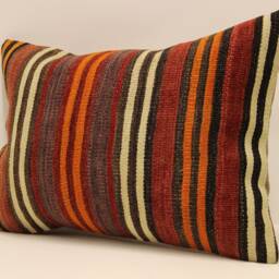 Throw Lumbar Kilim Pillow 14x20 in - 35x50 cm Boho Pillowcover Kilim Cushion Cover Tribal Pillow 4Bef-450 - thumbnail 3