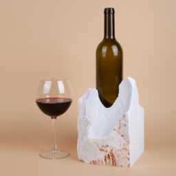 Handmade Dolomite Marble Wine Bottle Holder Unique Rack