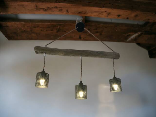 Driftwood Branch Chandelier, Coastal Ceiling Light - image 1