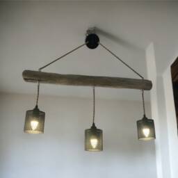 Driftwood Branch Chandelier, Coastal Ceiling Light - thumbnail 4