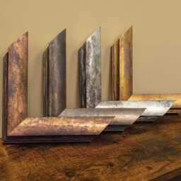 Modern Metalic Distressed Finish Picture Frame 45mm Wide Silver Bronze , Gunmetal Gold Colours - thumbnail 2