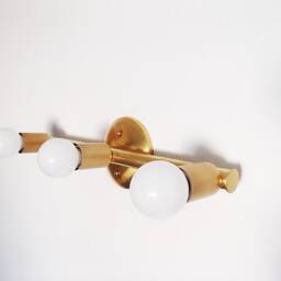 Modern Brass Wall Sconce - Minimalist Light Vanity Bathroom Hallway Kitchen Bedroom Dining Room Ul Listed - thumbnail 2