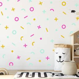Confetti Wall Stickers 99 Peel & Stick Decals, 3-Color Mix - thumbnail 3