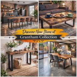 Grantham V Base Dining Table Rustic Solid Wood Industrial Straight Edge Steel - thumbnail 3