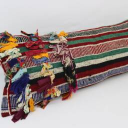Personalized Kilim Pillow Cover, 14x36 Lumbar Cushion, Ethnic Home Decor - thumbnail 3