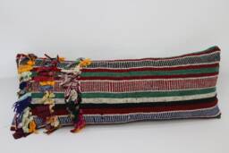 Personalized Kilim Pillow Cover, 14x36 Lumbar Cushion, Ethnic Home Decor