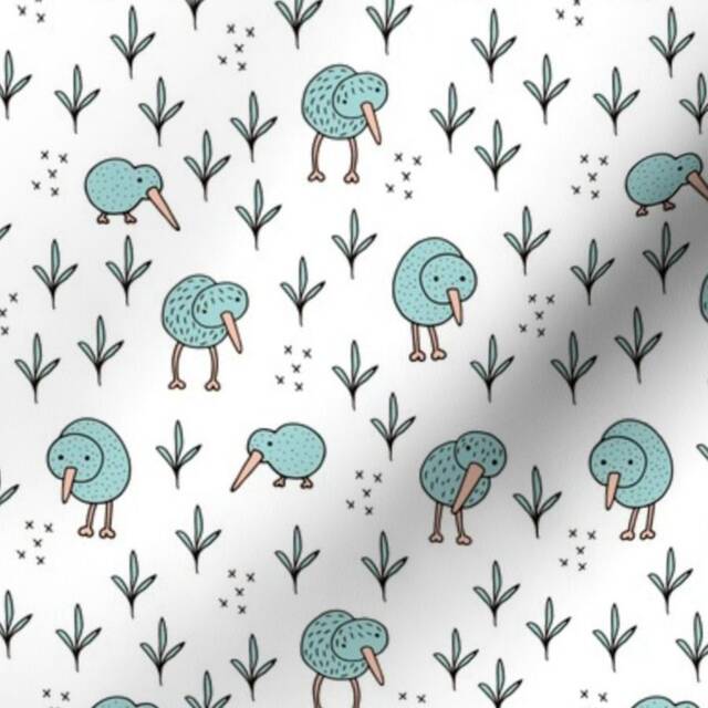 Organic Kiwi Bird Toddler & Nursery Bedding, Minky Blanket, Fitted Sheet, Aussie, Australian Animals, Neutral, Crib Sheets - image 1