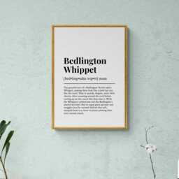 Bedlington Whippet Funny Definition Dog Wall Art Print - thumbnail 3