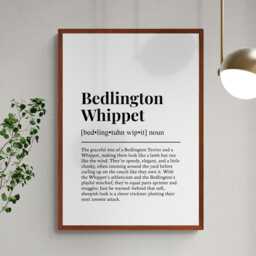 Bedlington Whippet Funny Definition Dog Wall Art Print - thumbnail 2
