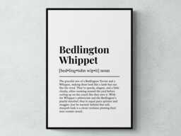 Bedlington Whippet Funny Definition Dog Wall Art Print - thumbnail 1