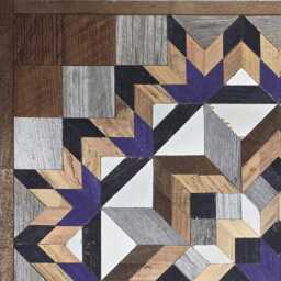 Amish Barn Quilt Wall Art 30.5 X Large Purple & Black Flower - thumbnail 2