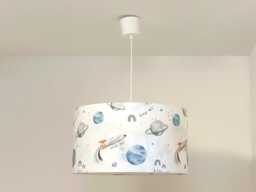 Lampshade Or Pendant Light With A Rocket, Planet, Rainbow, Constellation Motif Ceiling Light/Chandelier Christmas/Birthday Gift Idea For Baby's - thumbnail 1