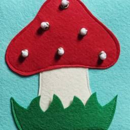 Busy Fidget Toy Felt Baby Quiet Book Waldorf One Page 0-2 Year - thumbnail 4