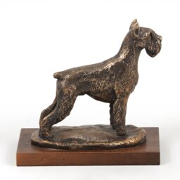 Schnauzer - Cropped, Dog Wooden Base Statue, Limited Edition, Artdog - thumbnail 2