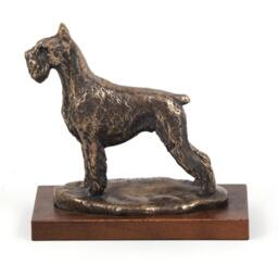 Schnauzer - Cropped, Dog Wooden Base Statue, Limited Edition, Artdog - thumbnail 3