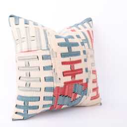 Vintage Turkish Kilim Pillow Cover Handwoven Wool Cushion - 16x16 - thumbnail 3