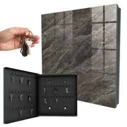 Marble Texture Key Cabinet For Home, Gray Box Modern Textures, Lovers Of Elegance & Modernity - thumbnail 1