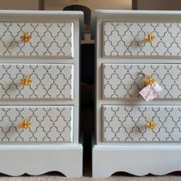Art Deco Painted Bedside Tables - Custom Designed - thumbnail 3